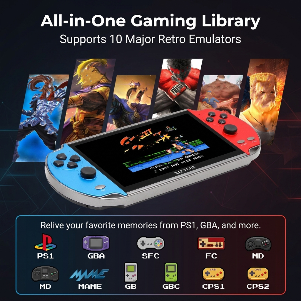 Gaming Console Deals - Lightweight X12 Retro Video Game Console