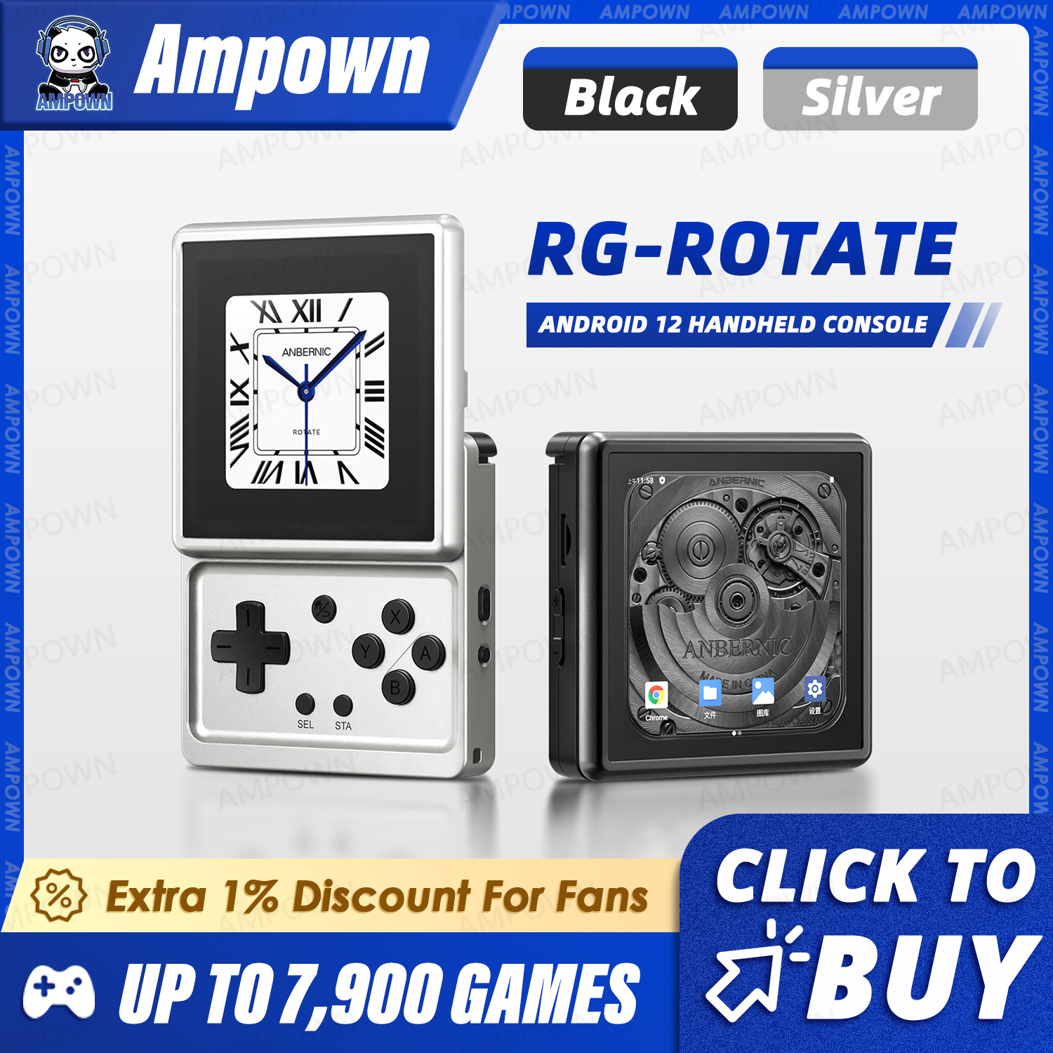 Gaming Console Anbernic - ANBERNIC RG Rotate Handheld Game Console