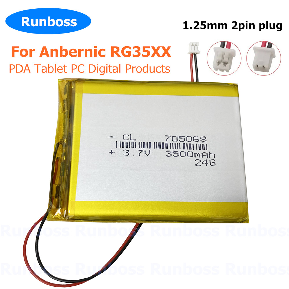 3.7V 3500mAh 705068 1.25mm Lit - Gaming Console Anbernic ulasan dan harga