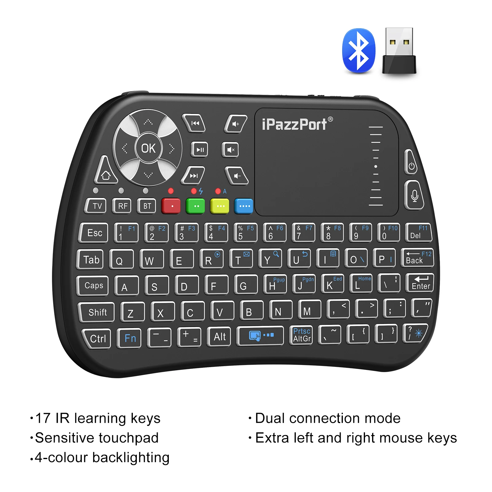 iPazzPort Bluetooth mini Keybo - Gaming Console For Smart Tv ulasan dan harga
