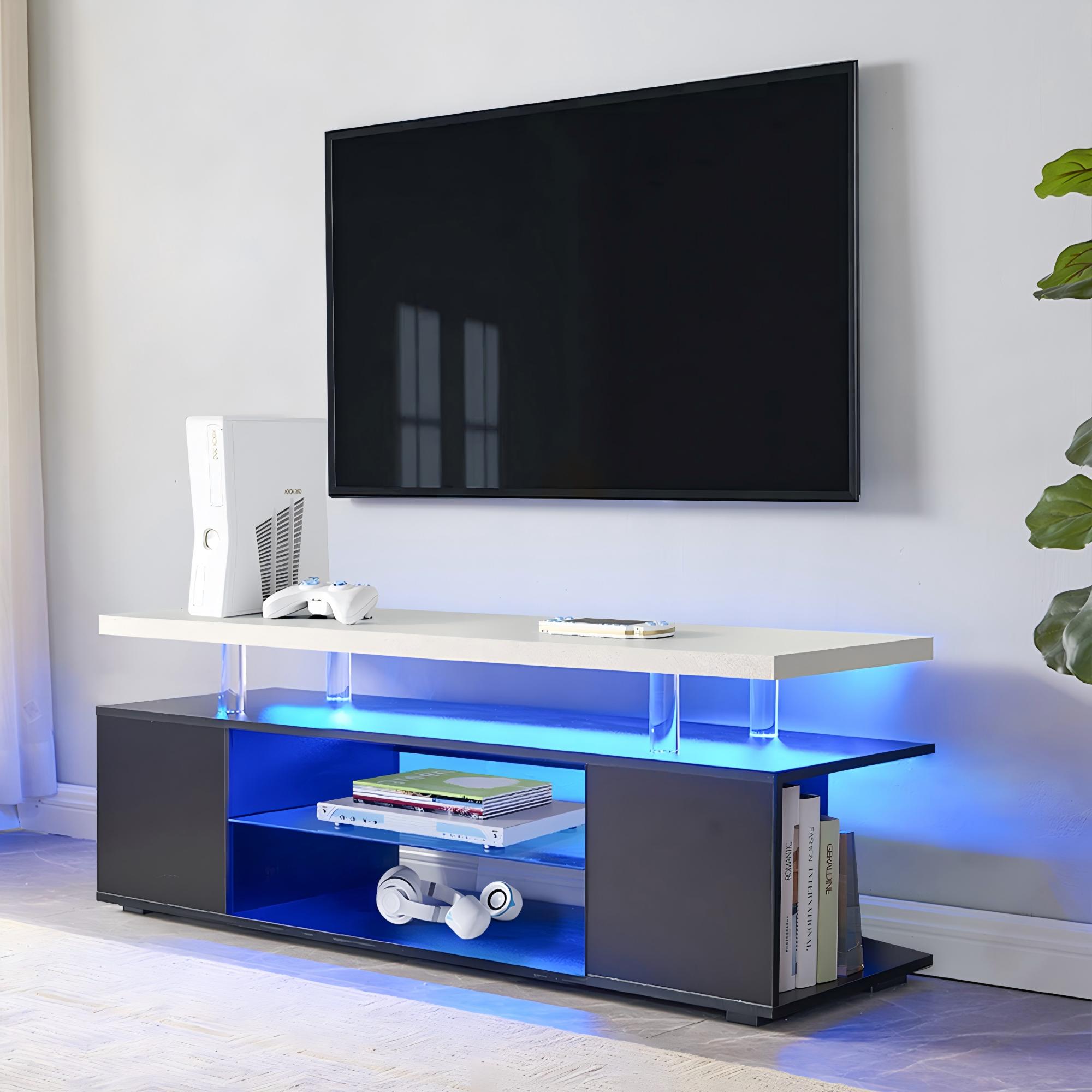 TV Stand for 60 Inch TV LED Ga - Gaming Console Table ulasan dan harga