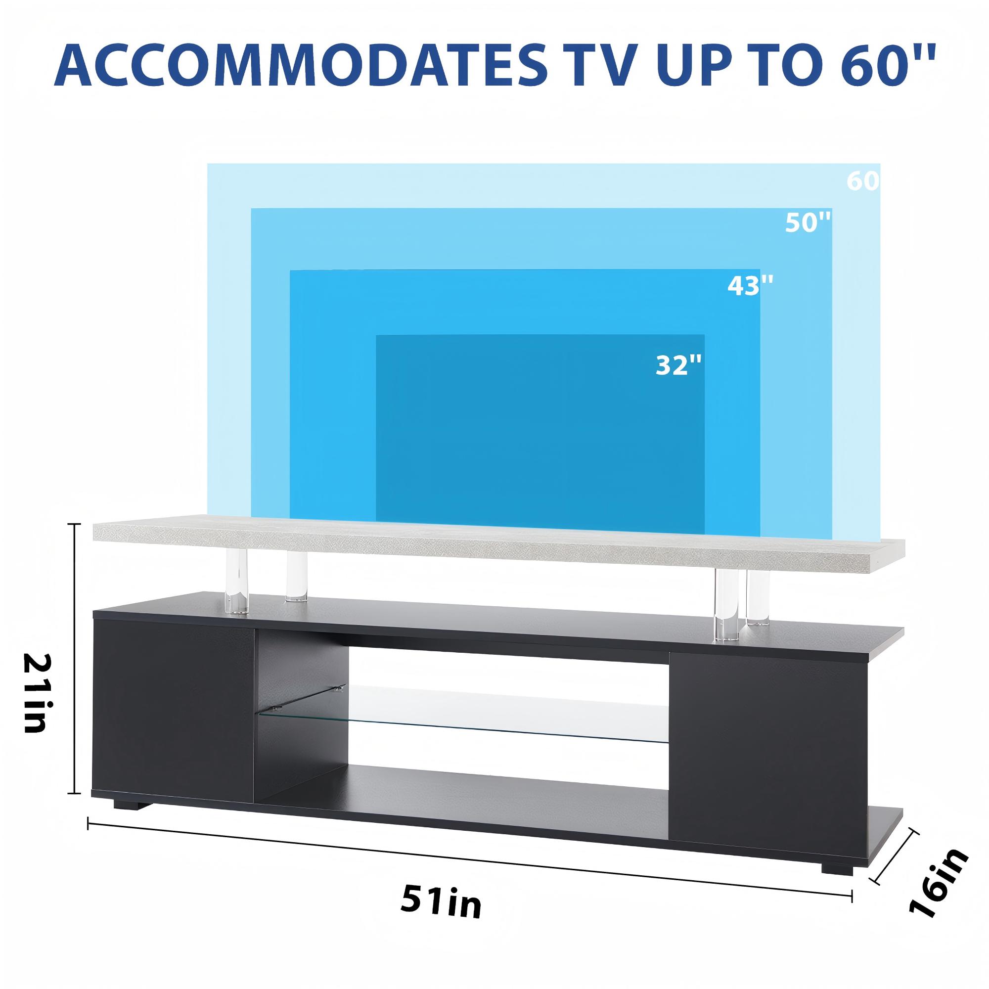 TV Stand for 60 Inch TV LED Ga - Gaming Console Table ulasan dan harga