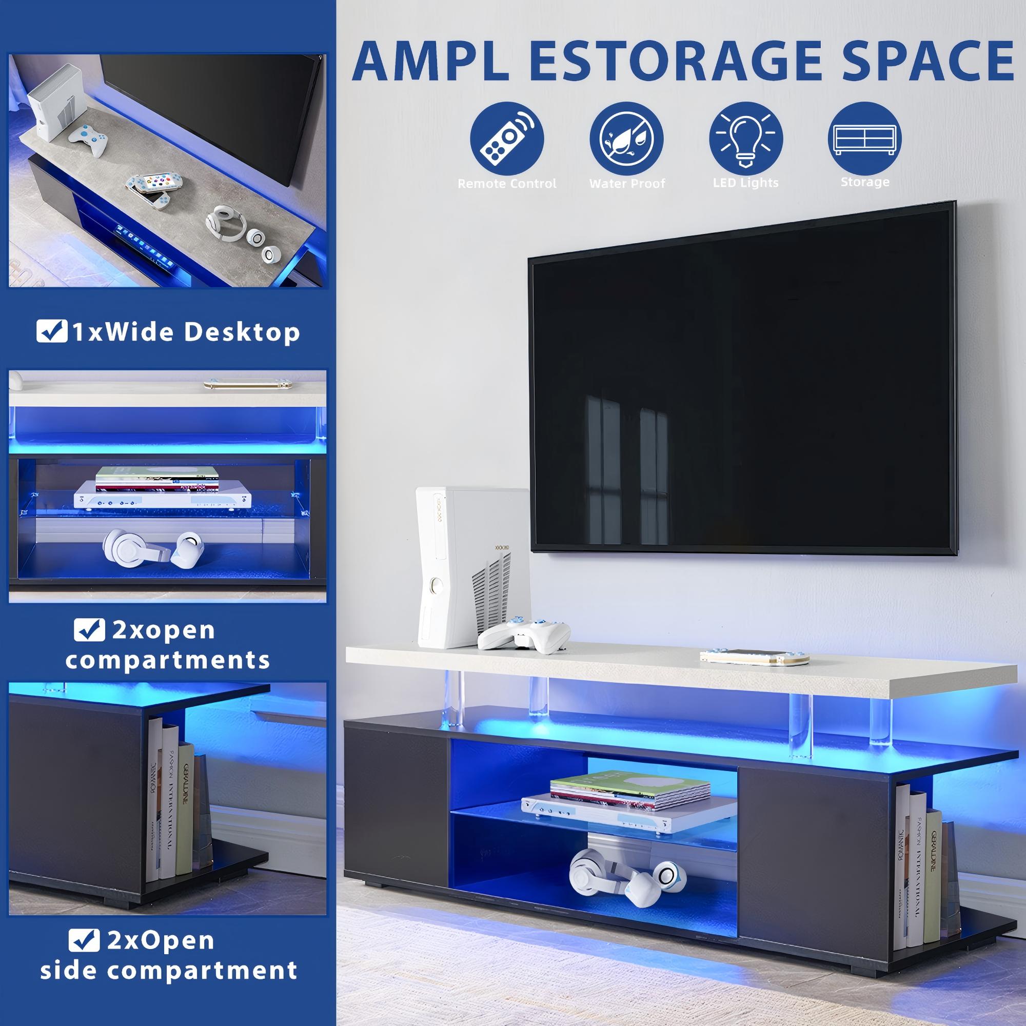 TV Stand for 60 Inch TV LED Ga - Gaming Console Table ulasan dan harga